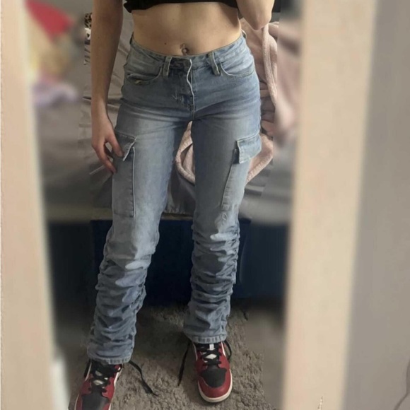 FashionNova Stacked Jeans - Picture 1 of 1